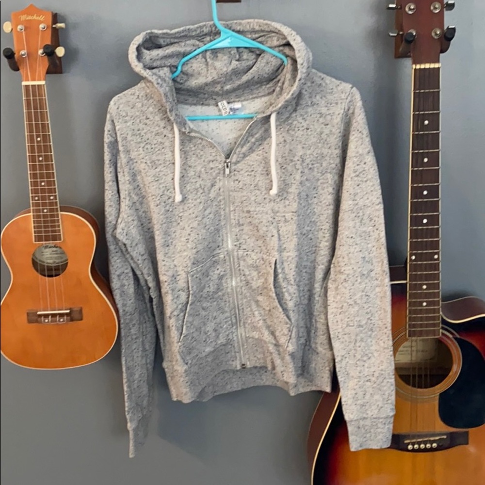 H&M classic zip up hoodie in heathered Grey